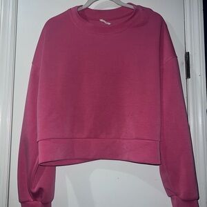 Jolie Pink Cropped Sweatshirt
